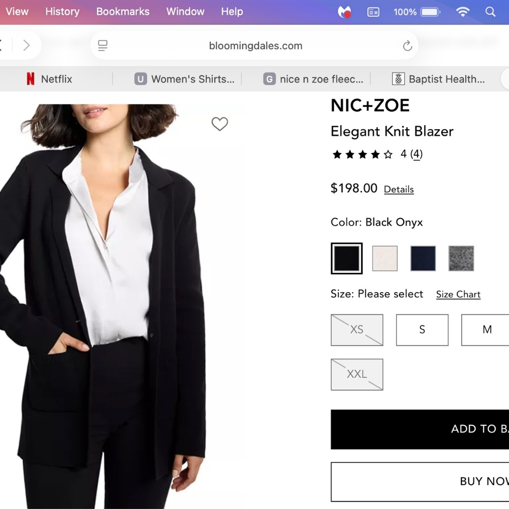 Nic+Zoe Knit Blazer